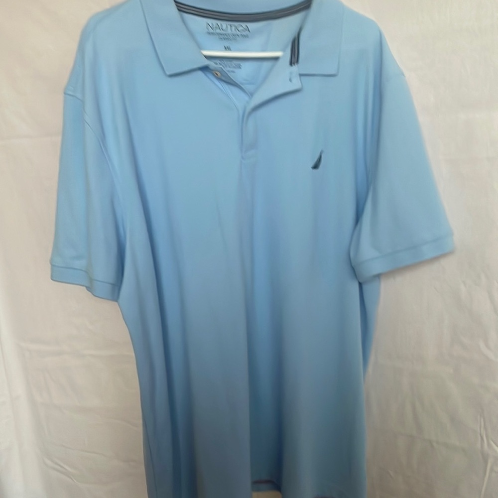 Baby blue mens polo